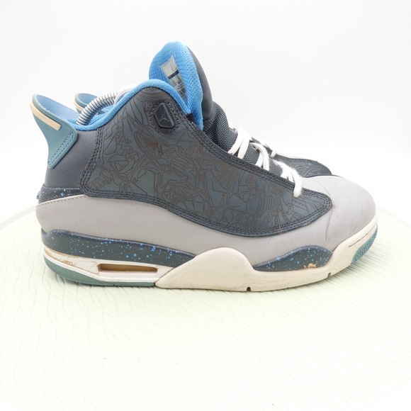 Jordan Dub Zero 311046-007 Mens 9.5 Basketball Shoes Wolf Gray Leather Sneakers - Picture 3 of 13